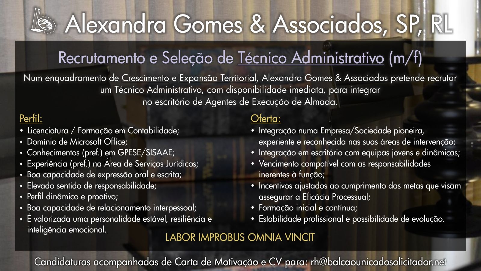 Post Recrutamento Tecnico Administrativo