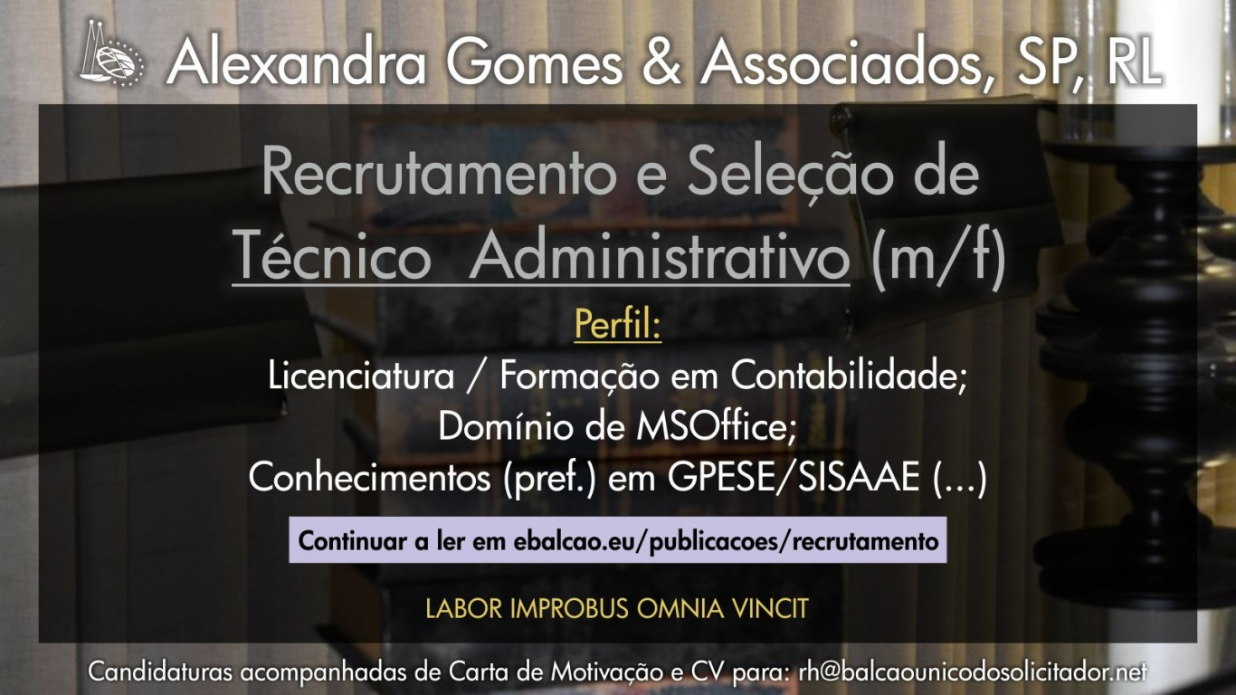 Recrutamento e Seleção de Técnico Administrativo